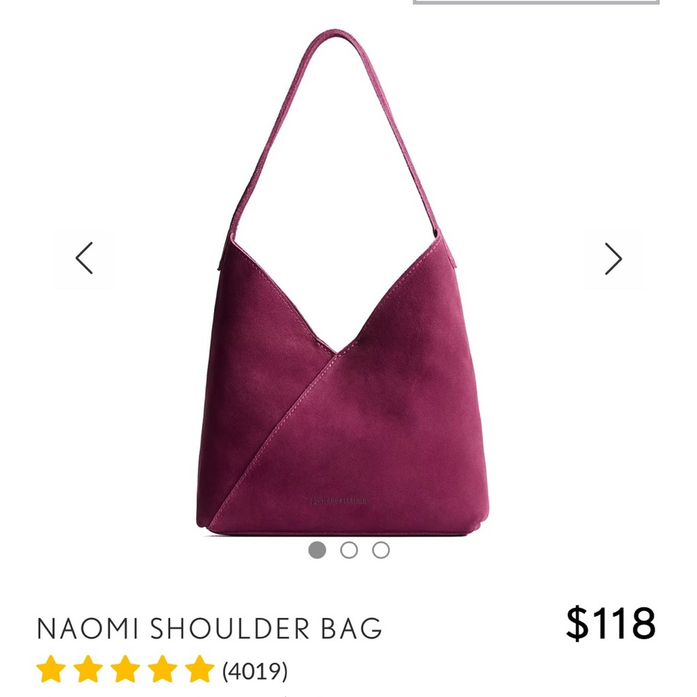 Portland Leather Deep Red Hobo Bag - Picture 5 of 10